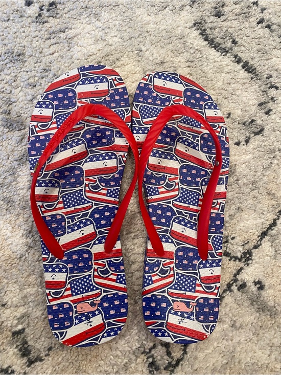 Vineyard Vines Shoes - Patriotic Red & Blue Flip Flops